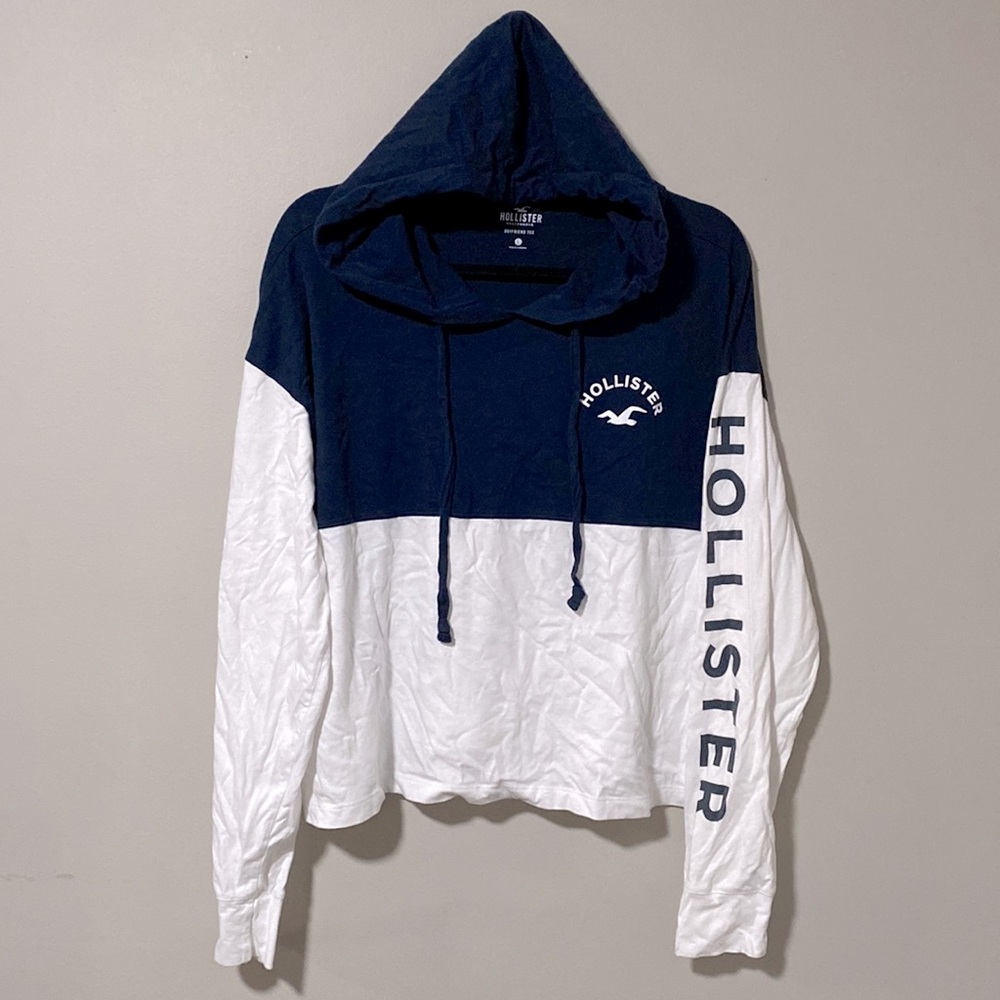Sz L Hollister Womens Hooded Boyfriend Tee